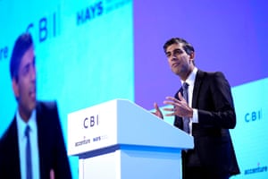 Birmingham, UK: The prime minister, Rishi Sunak, delivers a speech to the Confederation of British Industry’s annual conference