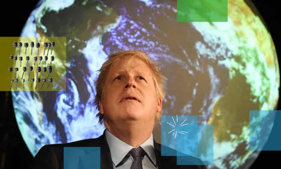 Boris Johnson at the Cop26 launch in February 2020