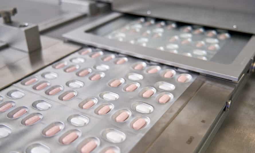 packets of pink pills