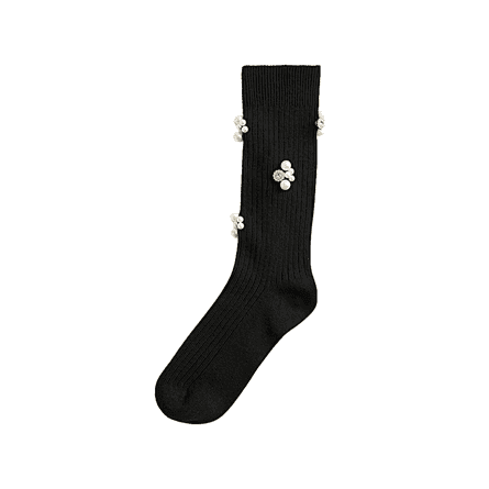 M&S Embellished Pearl Cluster Ankle High Socks