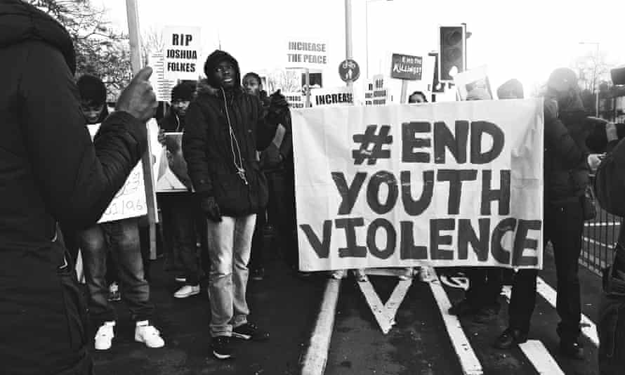 Young people protest against youth violence