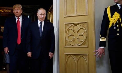 Trump in Helsinki with Putin on Monday. He said on Thursday he looked forward to his next Putin meeting – though it was unclear when exactly this is expected to be.