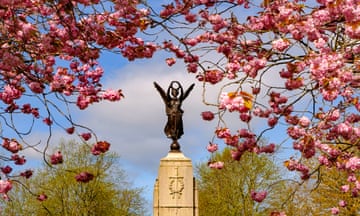 Glasgow, UK ‘The war memorial in Victoria Park framed by cherry blossom.’