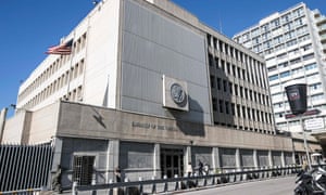 The US embassy building in Tel Aviv