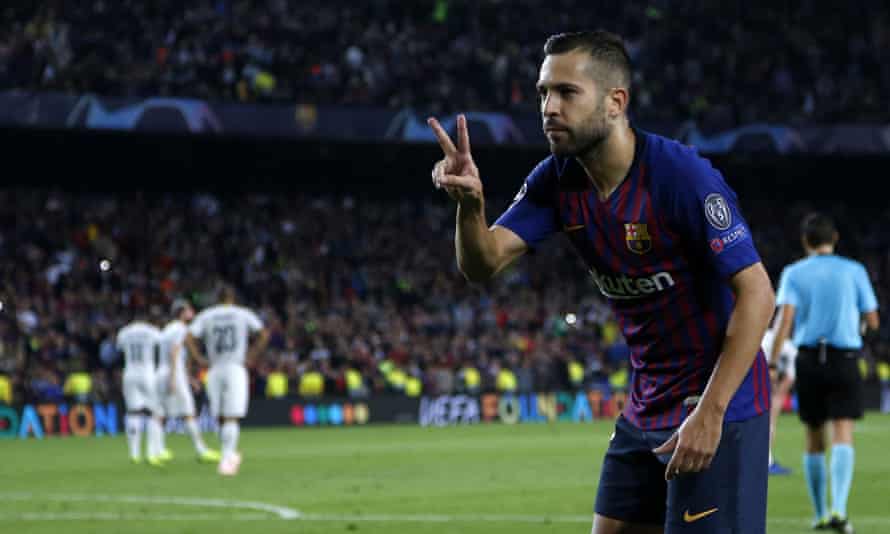 Jordi Alba seals Barcelona win over Internazionale despite no Lionel Messi | Champions League | The Guardian