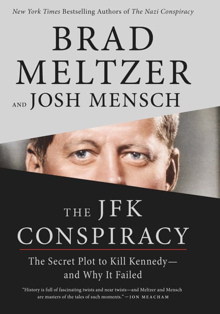 JFK Conspiracy book cover with a photo of part of JFK's face