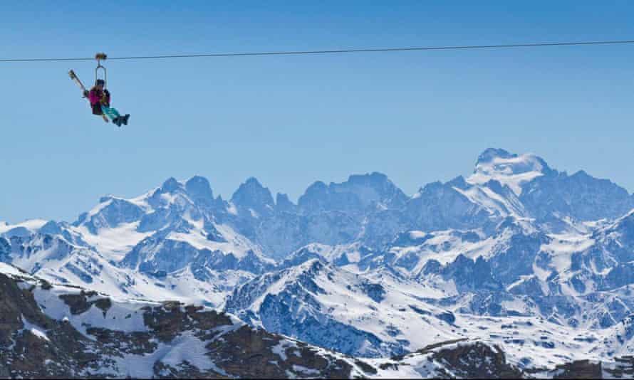 La Tyrolienne zip line, said to be the highest in the world.