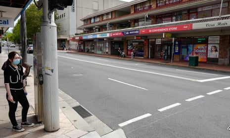 An empty street in Chatswood, Sydney