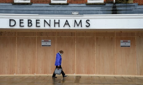 The boarded-up Debenhams store in Salisbury