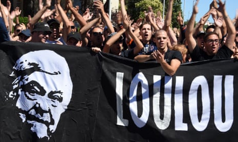 Montpellier fans gather outside the Stade de la Mosson to pay tribute to the club’s former president, Louis Nicollin, who died on his 74th birthday.