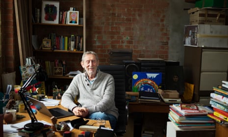 Michael Rosen in his book-filled study in London.