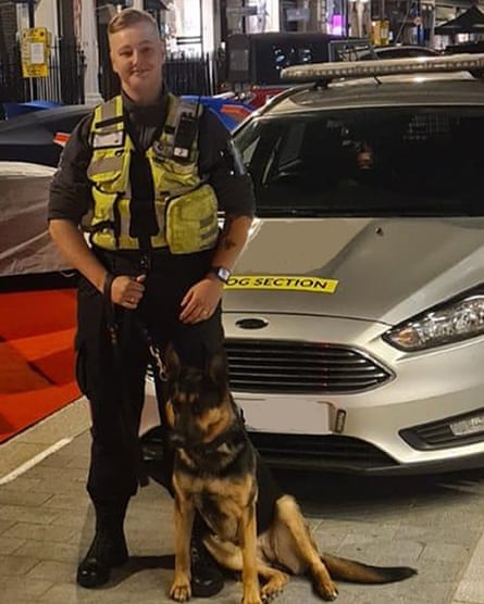 Hutchinson was working as a security dog handler.