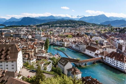 View over the old town of Lucerne