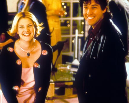 Drew Barrymore and Adam Sandler star in The Wedding Singer.
