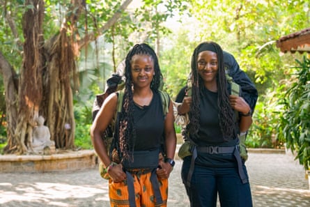 Sisters Elizabeth and Letitia in Race Across the World.
