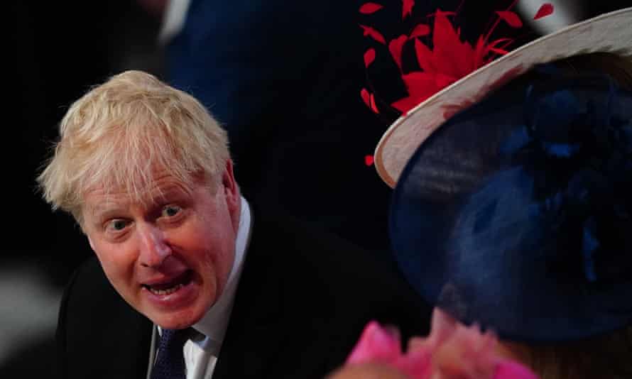 Platinum JubileePrime Minister Boris Johnson during the National Service of Thanksgiving at St Paul’s Cathedral, London, on day two of the Platinum Jubilee celebrations for Queen Elizabeth II. Picture date: Friday June 3, 2022. PA Photo. The National Service marks The Queen’s 70 years of service to the people of the United Kingdom, the Realms and the Commonwealth. Public service is at the heart of the event and over 400 recipients of Honours in the New Year or Birthday Honours lists have been invited in recognition of their contribution to public life. Drawn from all four nations of the United Kingdom, they include NHS and key workers, teaching staff, public servants, and representatives from the Armed Forces, charities, social enterprises and voluntary groups. See PA story ROYAL Jubilee. Photo credit should read: Victoria Jones/PA Wire