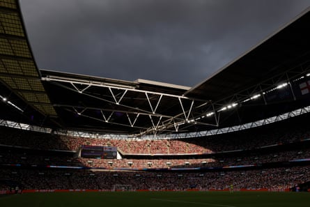 A packed Wembley stadium
