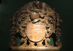 Carving from St Katharine Cree church’s Sir Nicholas Throckmorton monument.