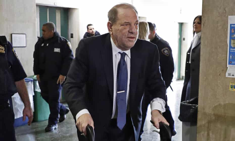 Harvey Weinstein arrives at a Manhattan court in February 2020. 