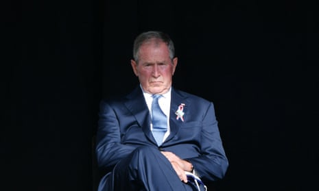 George Bush at the 9/11 memorial in Shanksville, Pennsylvania last year. A spokesman said Bush had ‘all the confidence in the world’ in US law enforcement and intelligence.
