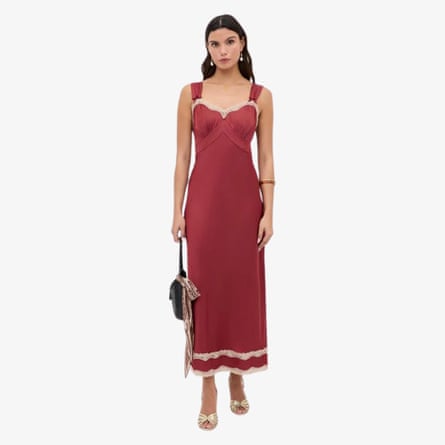 RIxo Lucie Satin Midi Dress