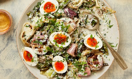 Grilled onions with eggs, and chive bread pudding: Yotam Ottolenghi’s recipes for alliums
