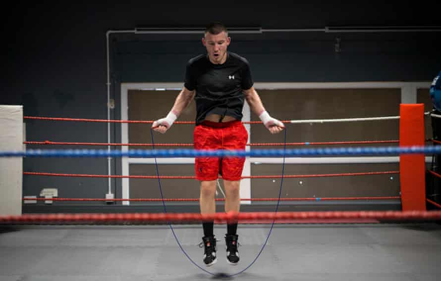 Liam Williams trains at the Ufit gym in Cardiff