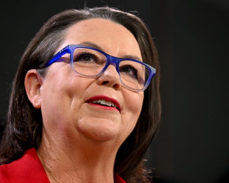 Australian resources minister Madeleine King addresses the National Press Club