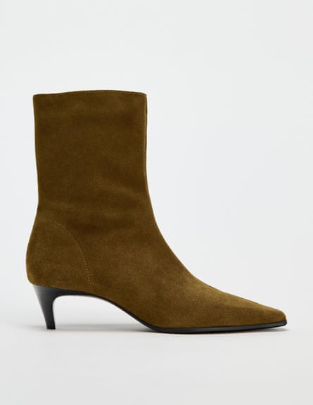 Split Suede Kitten Heel Ankle Boots, £69.99, Zara