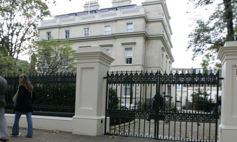 A mansion in Kensington Palace Gardens, London, Britain’s most expensive street.