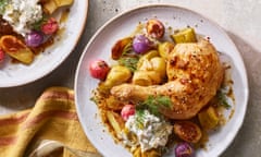 Pickle and dill chicken with sour cream