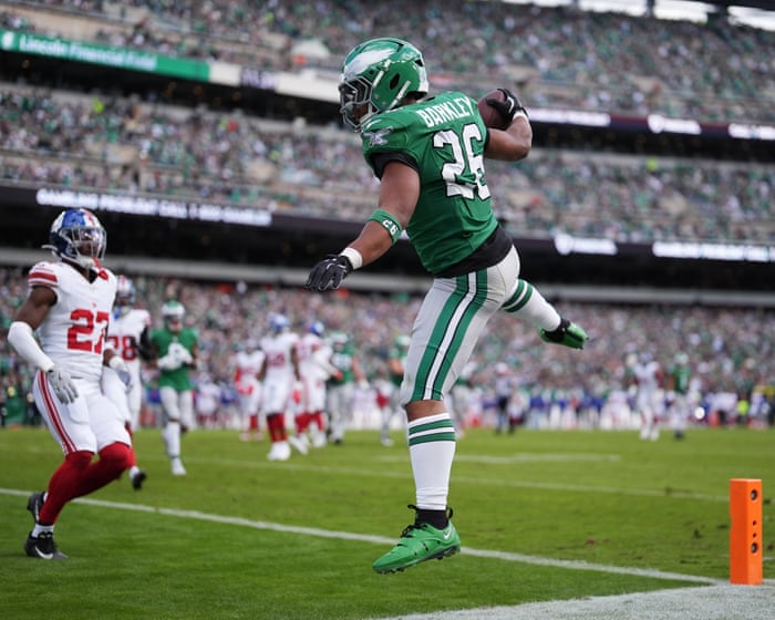 NFL week eight: Ravens v Bears, Eagles v Giants, Panthers v Bills and more – live