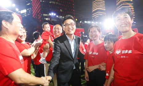 Colin Huang, the chief executive officer and founder of Pinduoduo, at the company’s listing ceremony in July 2018 in Shanghai.
