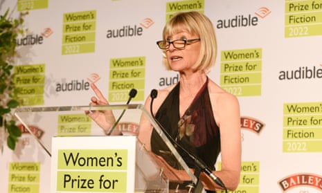 Kate Mosse speaking at the 2022 Women’s prize for fiction.