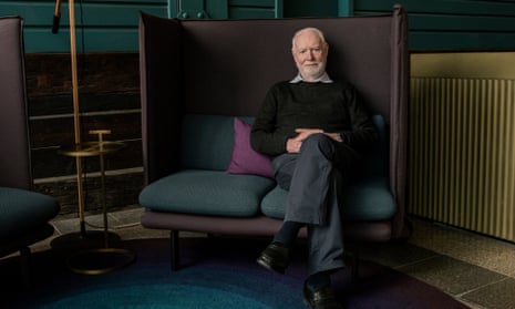 A picture of film critic David Stratton in promotion of the film David Stratton: A Cinematic Life, an Australian documentary about him.