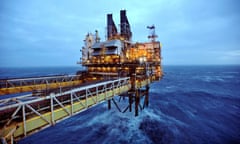A BP oil platform in the North Sea.