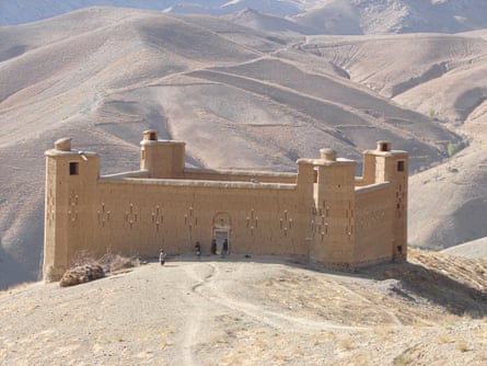 A fortress overlooking a steep valley