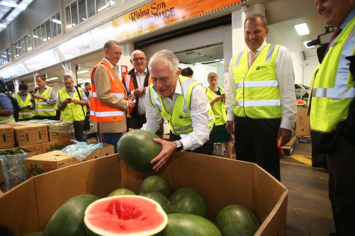 The Prime Minister Malcolm Turnbull makes a visit to Brisbane Markets in the federal seat of Moreton on day 2 of the campaign-Monday 9th May 2016.