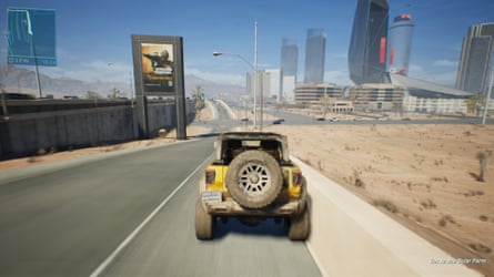 Driving between missions … MindsEye video game screenshot