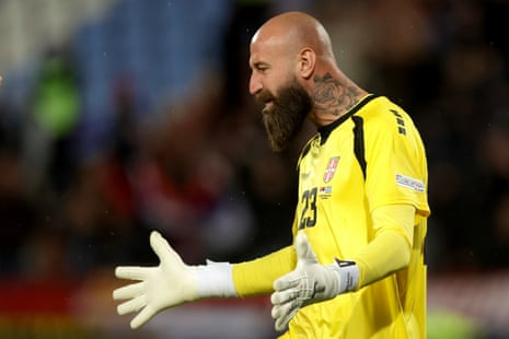 UEFA Nations League - Serbia vs Greeceepa13260720 Serbia goalkeeper Vanja Milinkovic-Savic gestures during the UEFA Nations League soccer match between Serbia and Greece in Belgrade, Serbia, 24 September 2026. EPA/ANDREJ CUKIC