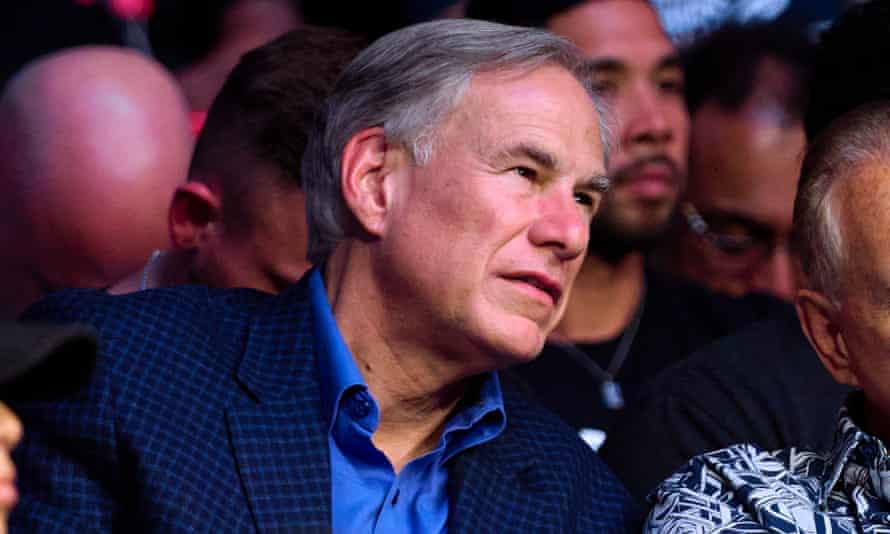 Greg Abbott at a UFC event in Texas last weekend.