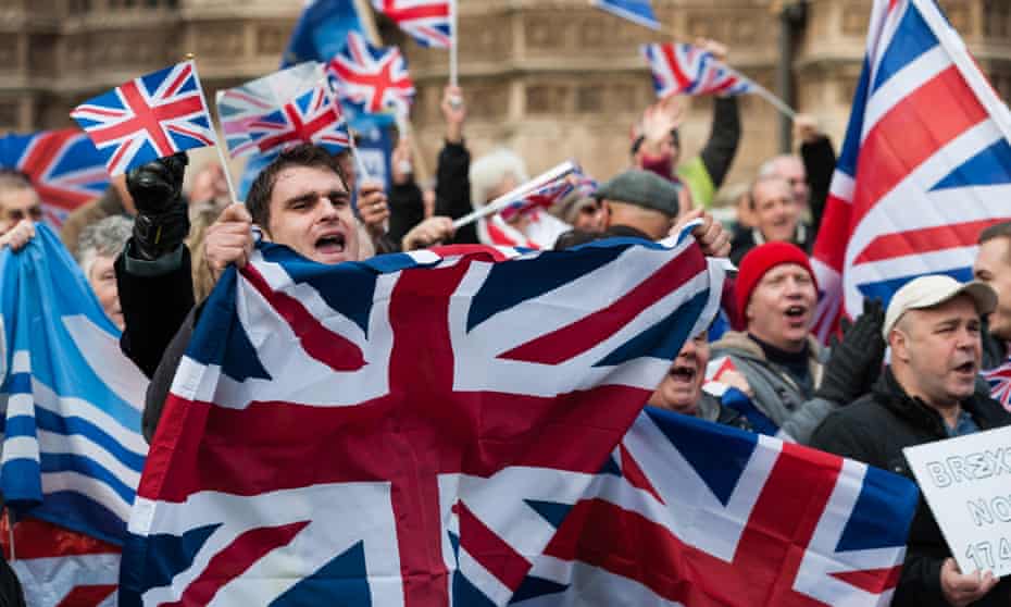 23 November 2016. Pro-Brexit supporters gather to demonstrate outside Houses of Parliament