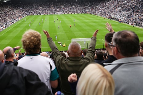 A general view of play at St James’ Park during the match between Newcastle United and Tottenham