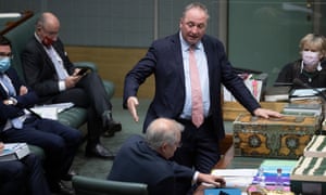 Barnaby Joyce at question time yesterday