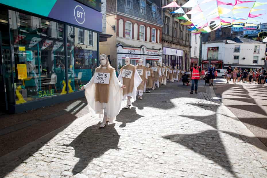 'Penitents' at the Extinction Rebellion event in Falmouth