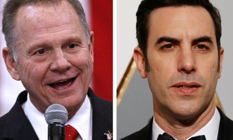 Roy Moore and Sacha Baron Cohen in combination photo