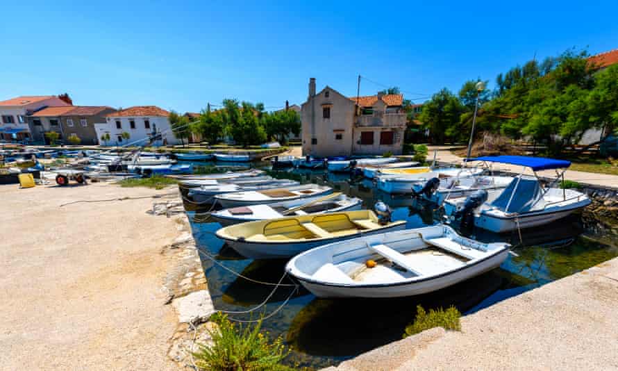 Fishing boats in Silba town.