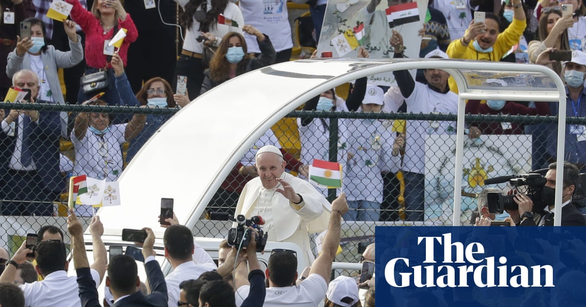 'Salam, salam, salam': thousands attend Pope's mass at Irbil stadium – video