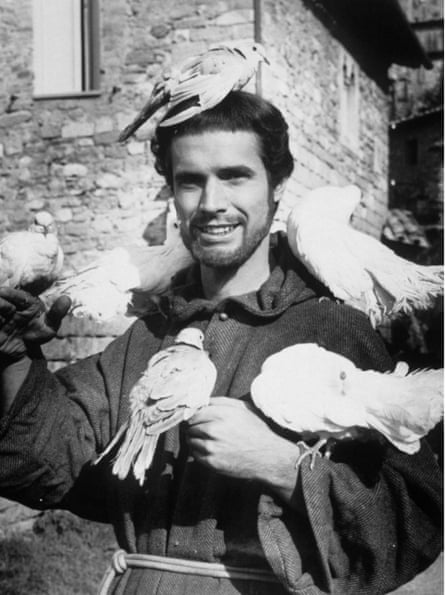 Bradford Dillman as the saint in Francis of Assisi, 1961.