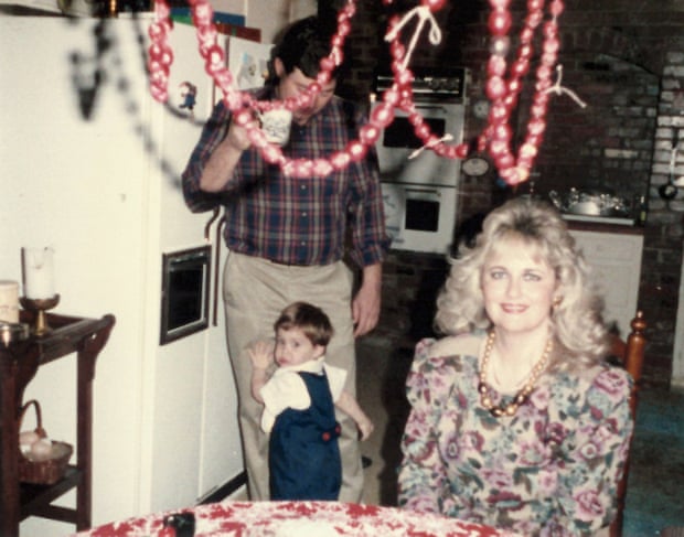 Home truths: Garrard Conley with his mother and father in the late 80s.